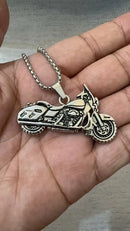 Corrente com Pinjente de Moto - Aço Inoxidável !